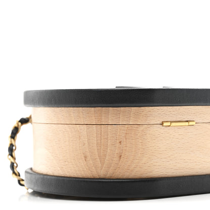 Chanel Beech Wood Lambskin Round CC Vanity Case Black 9 of 11