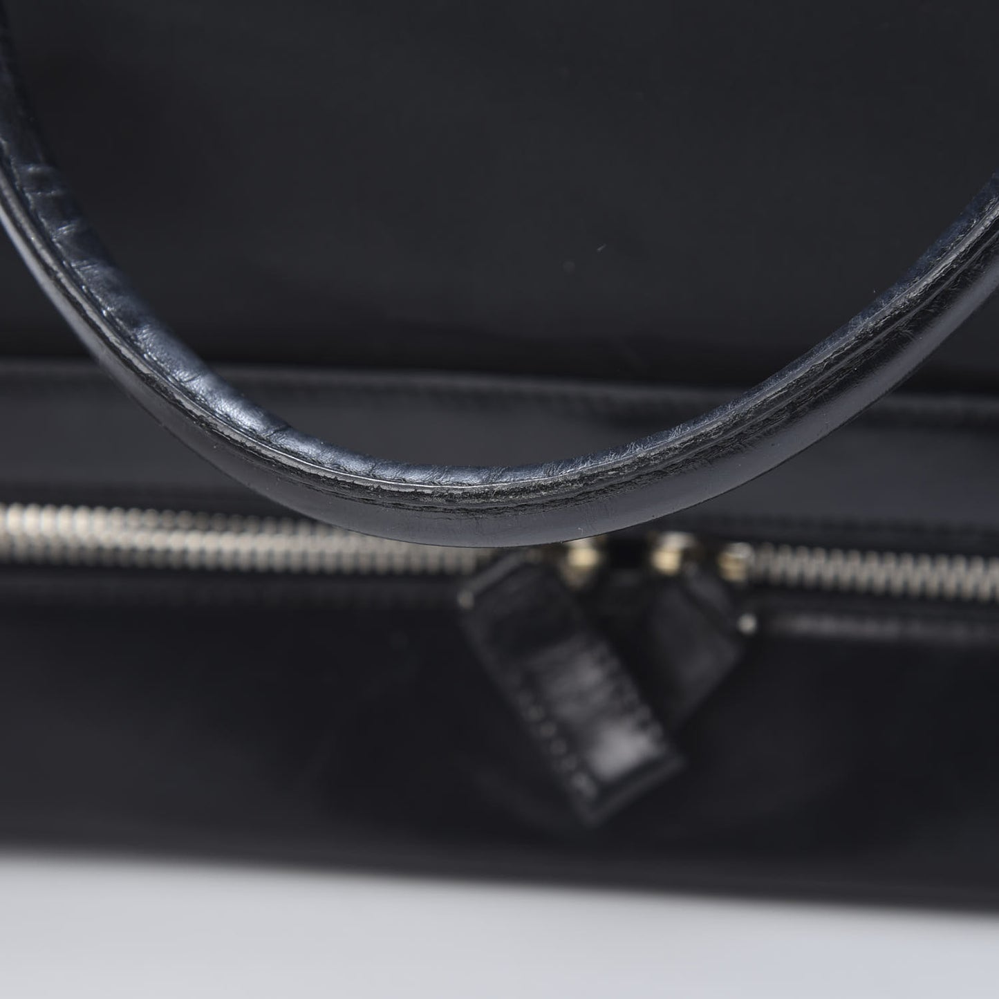 Tessuto Nylon Soft Calf Zip Around Satchel Black