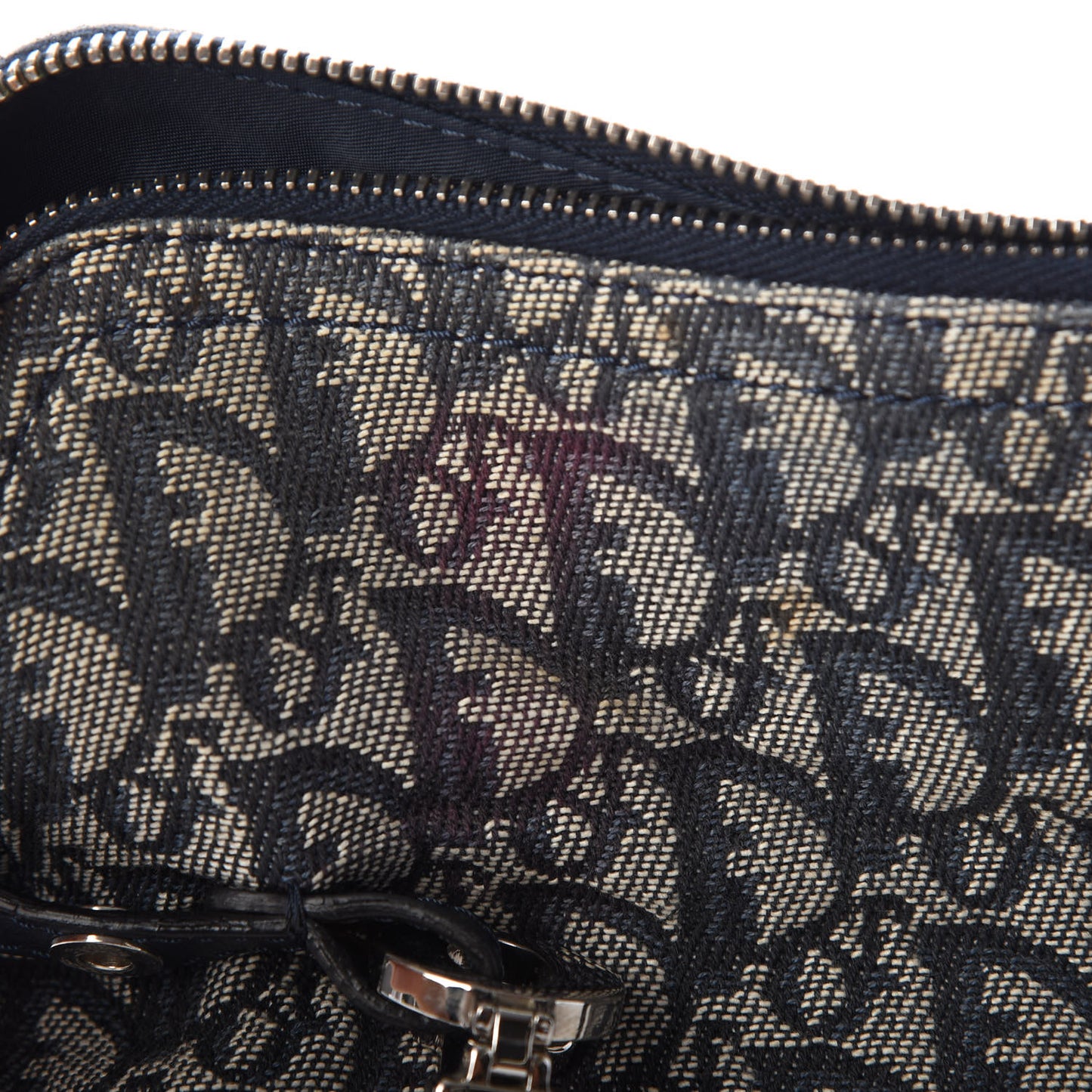 Denim Monogram Charms Shoulder Bag Blue