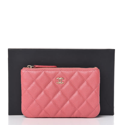 Chanel Iridescent Caviar Quilted Small Cosmetic Case Pink 9 of 9