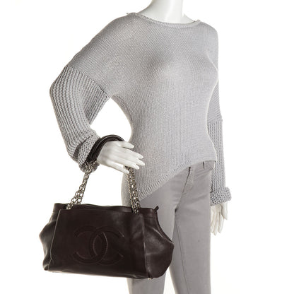 Chanel Caviar CC Tuck Medium Tote Brown 2 of 9