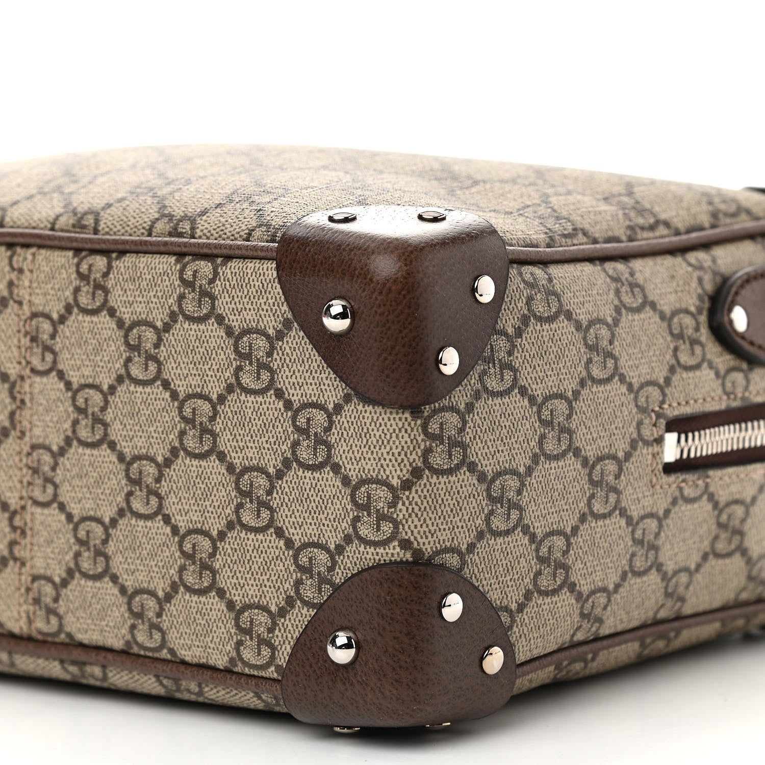 Gucci GG Supreme Monogram Textured Calfskin Square Messenger Bag Beige Ebony New Acero 10 of 10