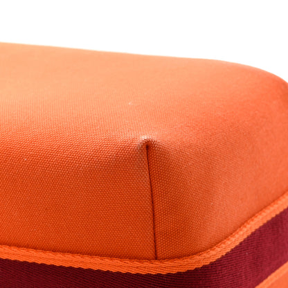 Hermes Canvas Large Bride-A-Brac Pouch Orange Feu Burgundy 11 of 12