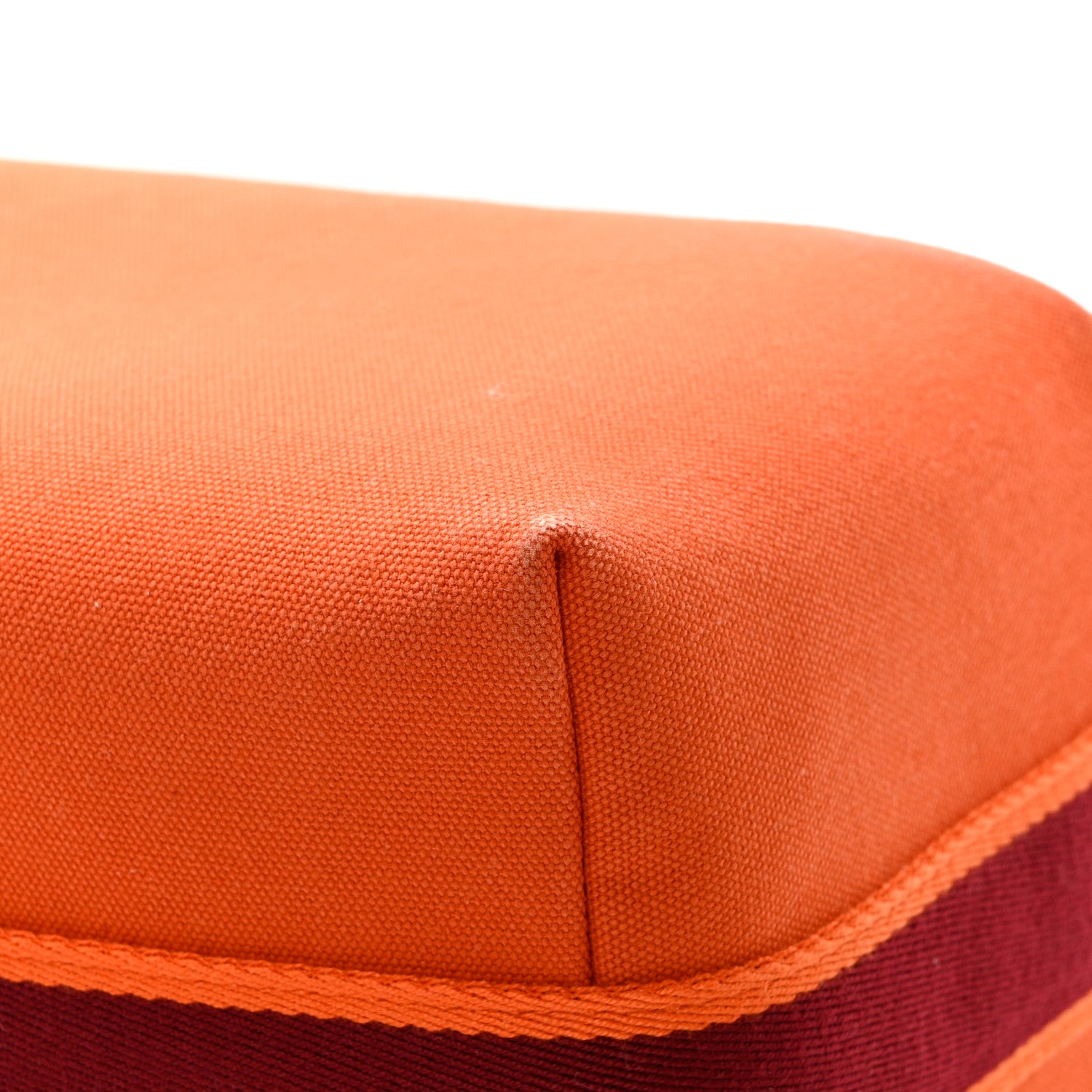 Hermes Canvas Large Bride-A-Brac Pouch Orange Feu Burgundy 11 of 12