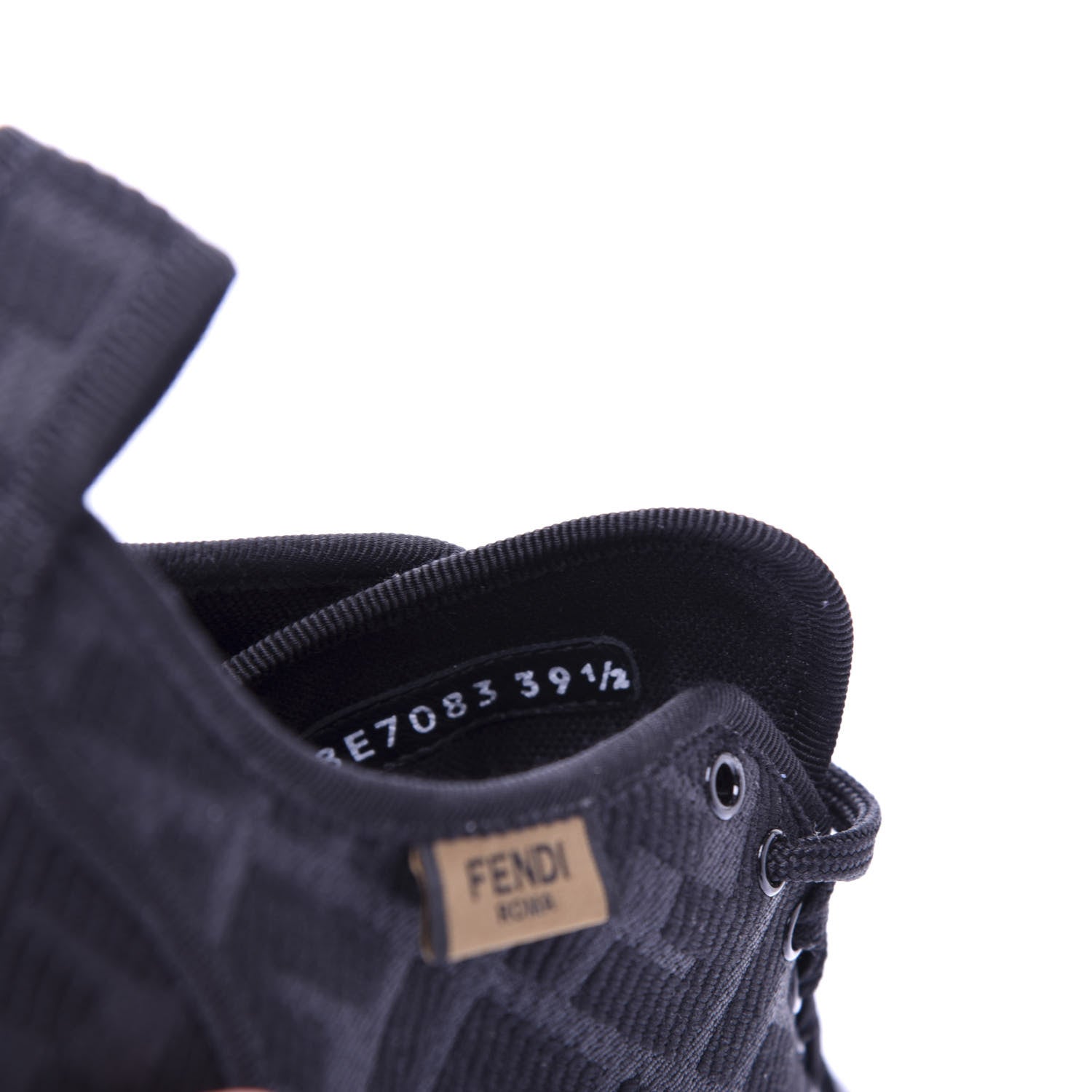 Fendi Corda FF Promenade Low Top Sneakers 39.5 Black 9 of 10