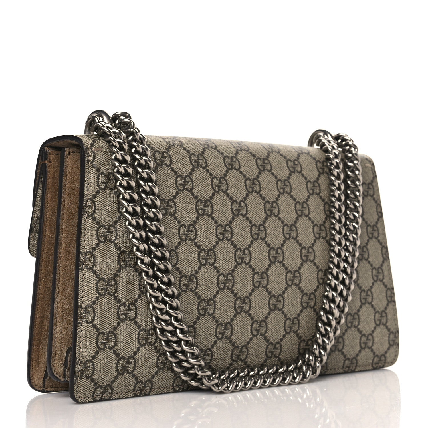 Gucci GG Supreme Monogram Small Dionysus Shoulder Bag Taupe 3 of 9