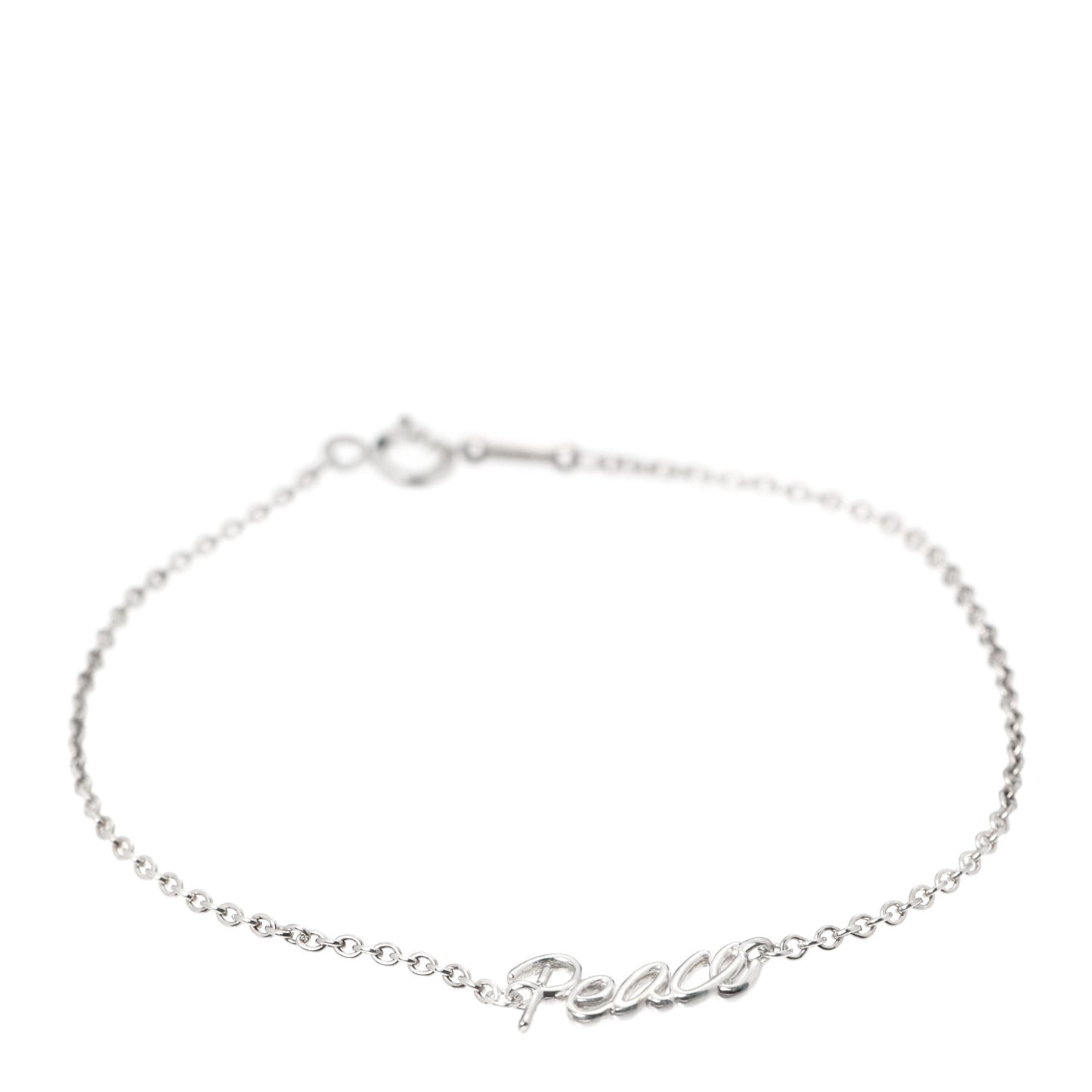 Sterling Silver Graffiti Peace Bracelet