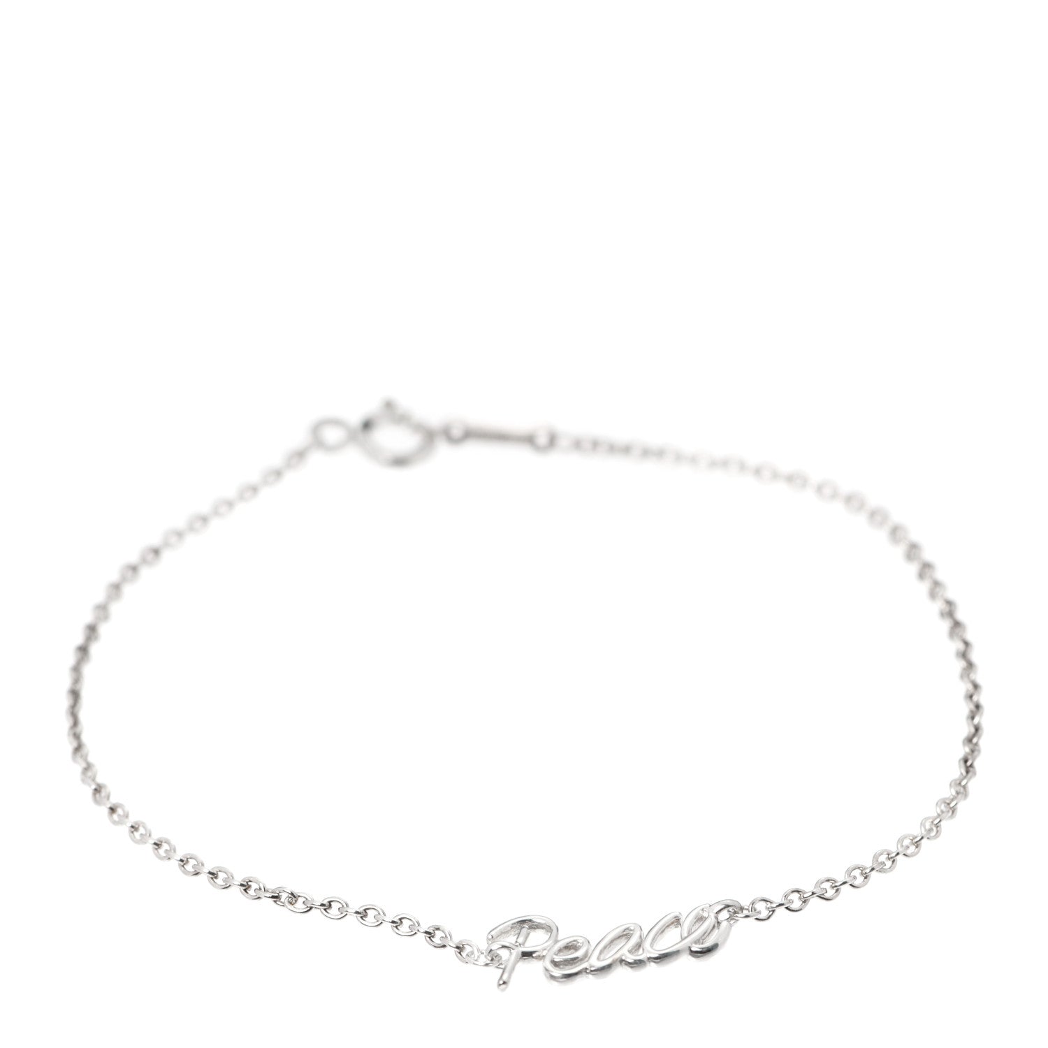 Tiffany Sterling Silver Graffiti Peace Bracelet 1 of 6