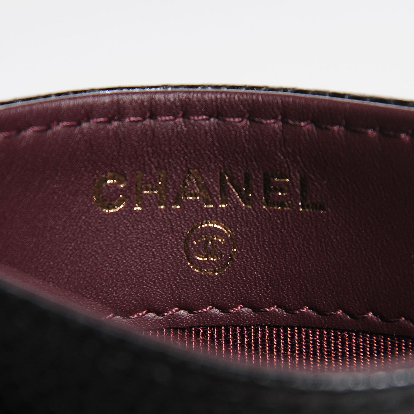 Caviar Quilted Card Holder Black