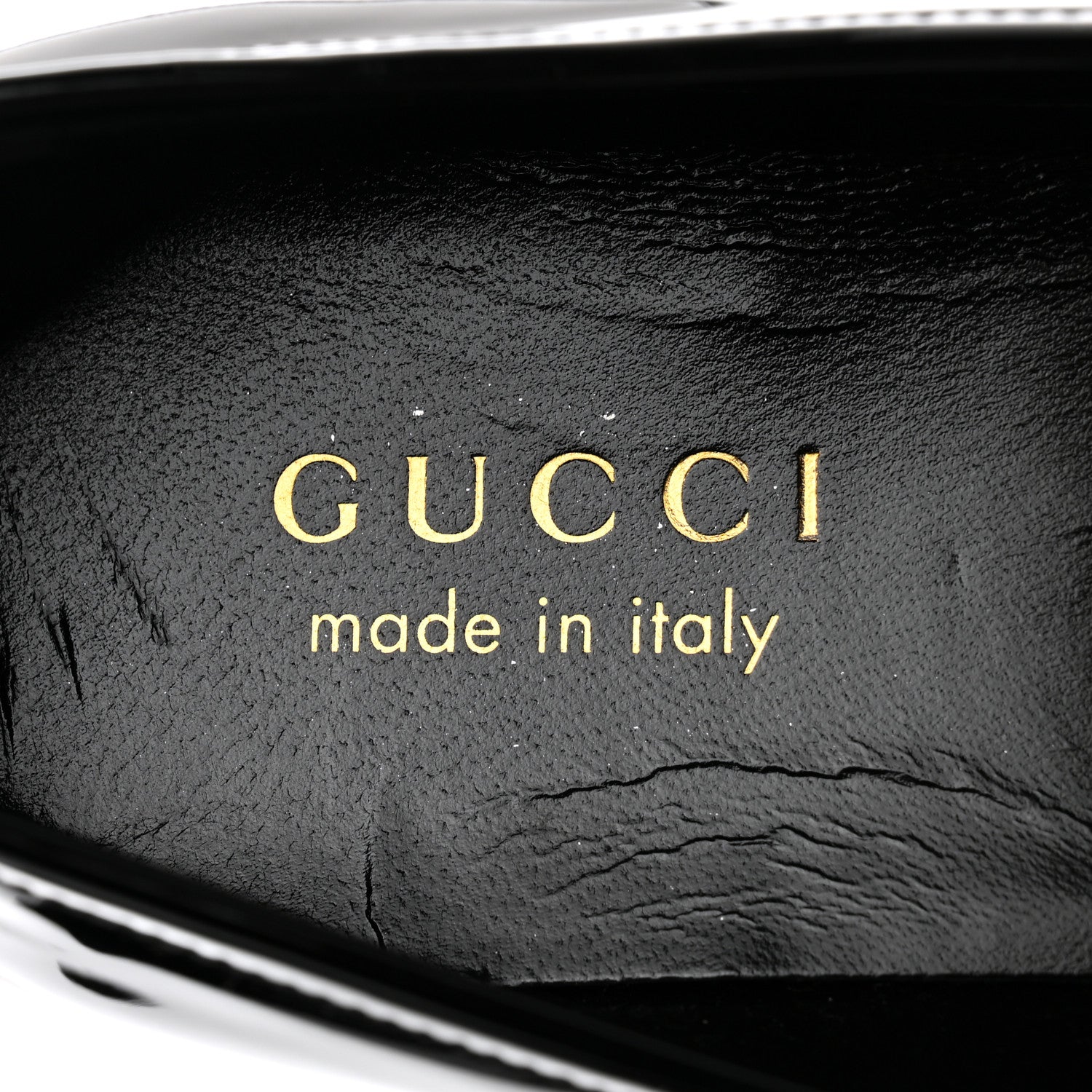 Gucci Patent Calfskin Mens Horsebit Loafers 8 Black 6 of 9