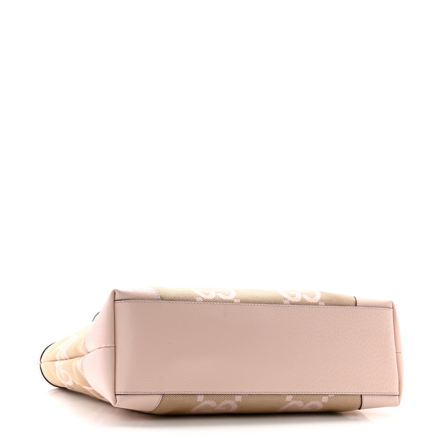 Gucci Monogram Jumbo GG Textured Dollar Calfskin Medium Ophidia Shopping Tote Beige Perfect Pink 4 of 12