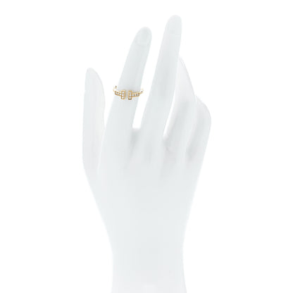 Tiffany 18K Yellow Gold Diamond T Wire Ring 50 5.5 2 of 5