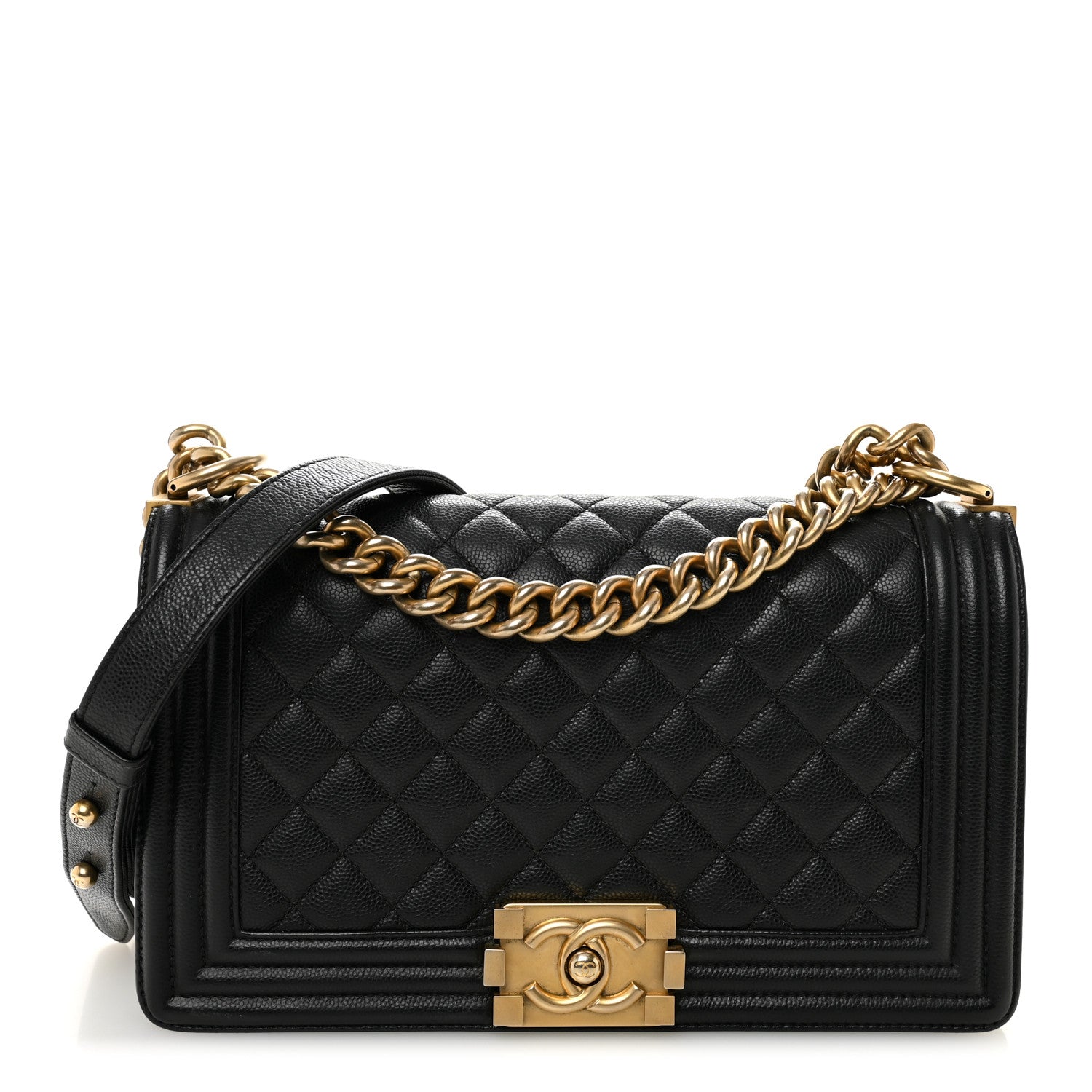 Chanel Caviar Quilted Medium Boy Flap Black 1 of 10