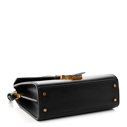 Saint Laurent Grain de Poudre Mini Classic Monogram Cassandra Top Handle Black 4 of 12