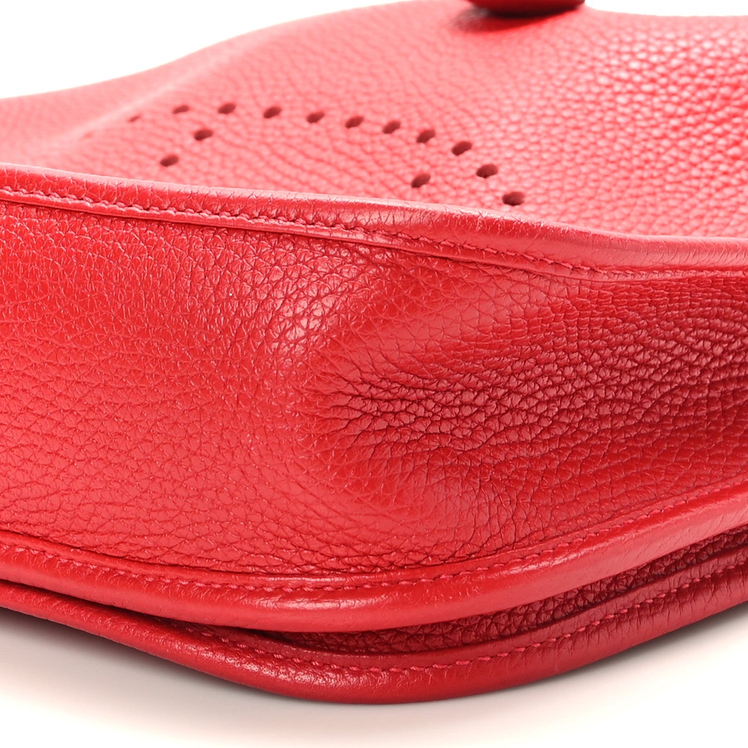 Hermes Taurillon Clemence Evelyne III PM Rouge Casaque 9 of 9