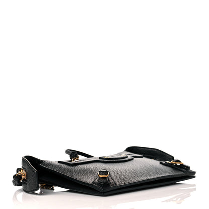 Balenciaga Grained Calfskin Neo Classic Gold Hardware Multipouch Black 4 of 10