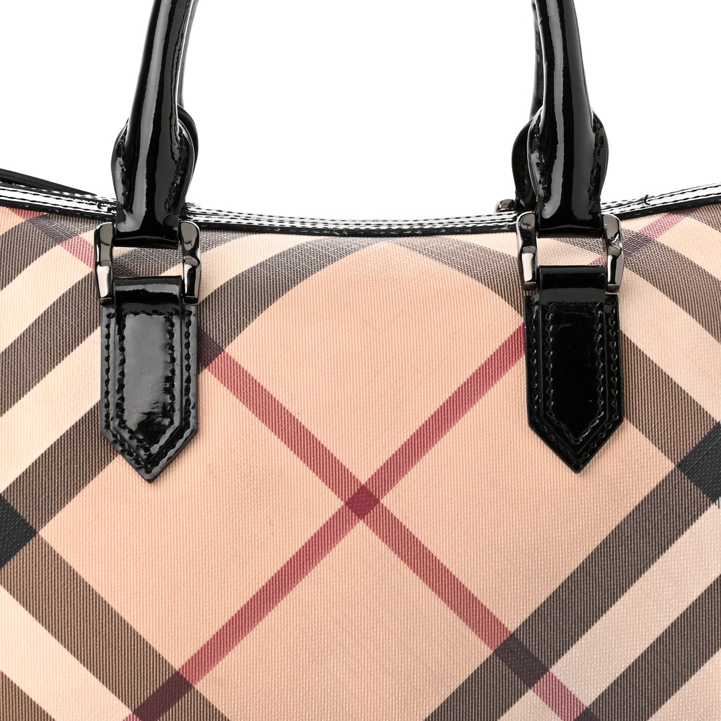 Supernova Check Patent Small Chester Bowling Bag Black