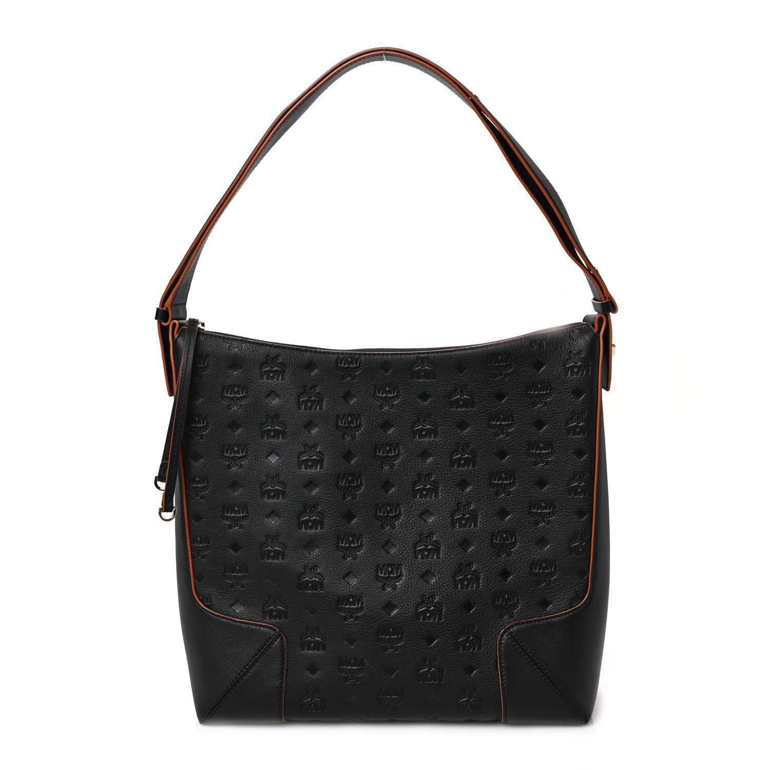 MCM Calfskin Ottomar Monogram Large Klara Hobo Black 1 of 8