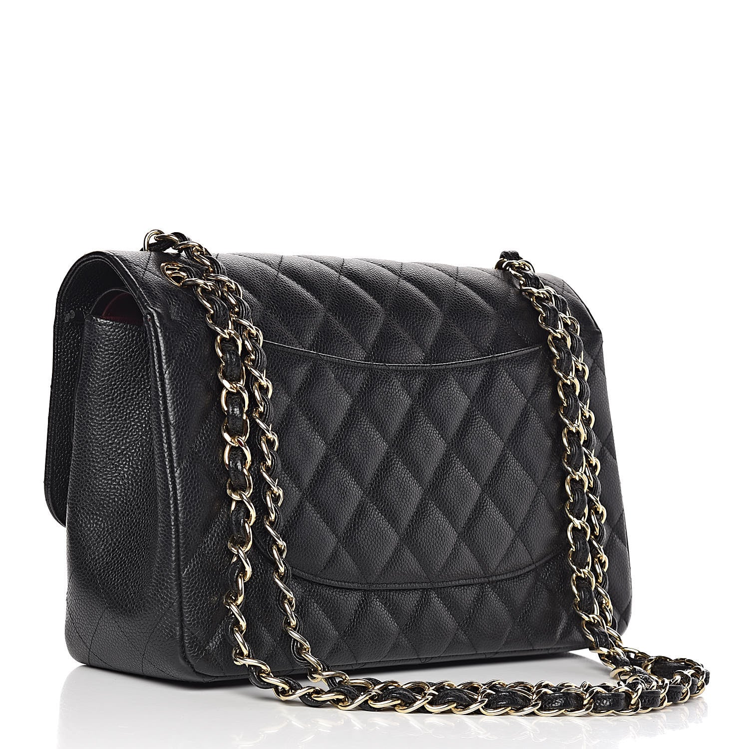Chanel Caviar Quilted Jumbo Double Flap Black 3 of 12