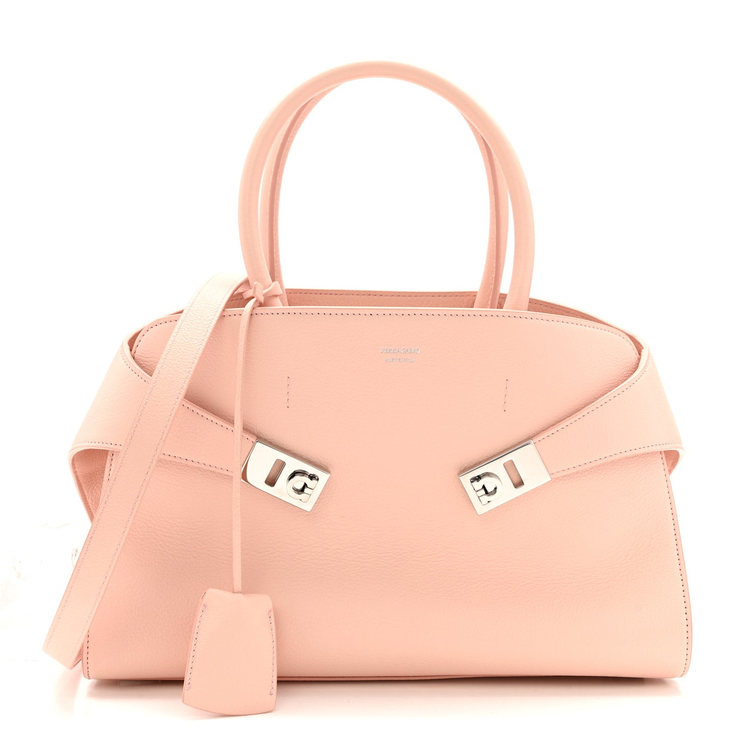 Calfskin Medium Hug Bag Pink Pink