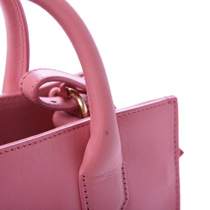 Balenciaga Calfskin Padlock Mini All Afternoon Tote Rose Fluo 11 of 14