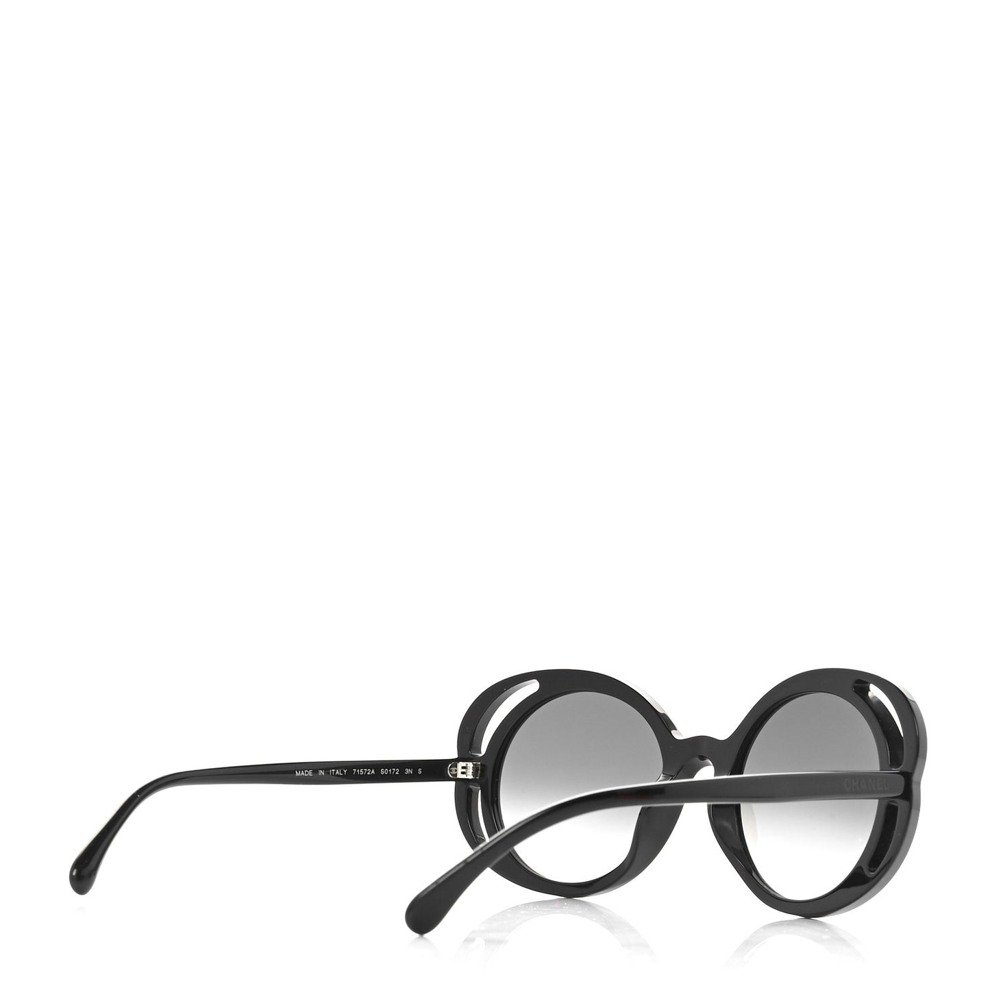 Acetate Round Sunglasses 71572A Black