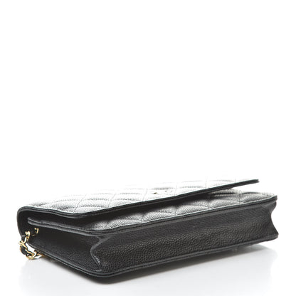 Chanel Caviar Quilted Wallet On Chain WOC Black 4 of 11