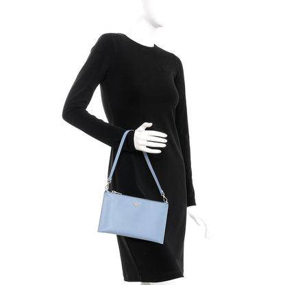 Prada Saffiano Pouch Shoulder Bag Astrale 2 of 9