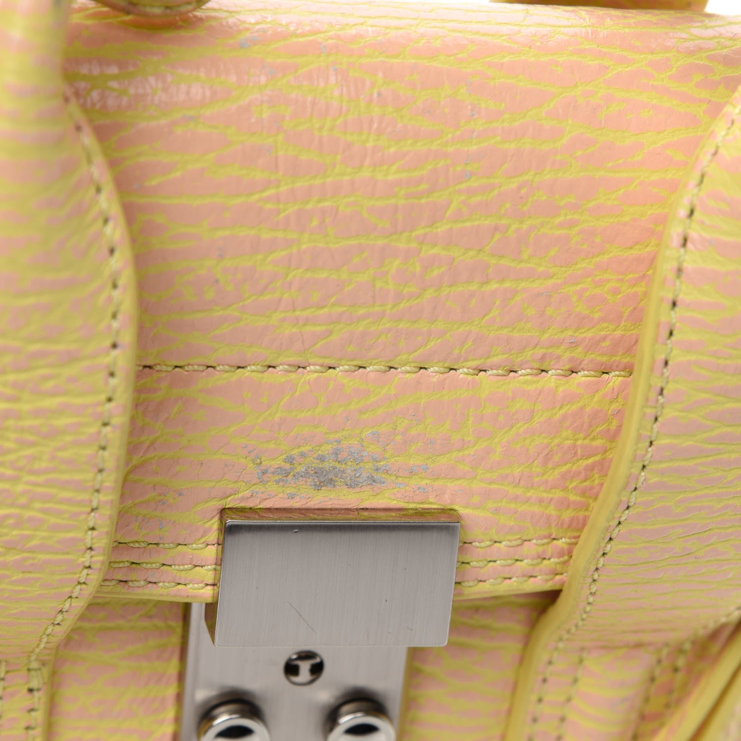 3.1 Phillip Lim Shark Embossed Textured Calfskin Mini Pashli Satchel Mimosa Petal 13 of 20