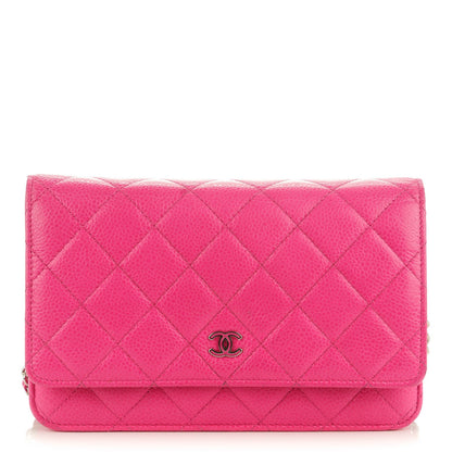 Chanel Caviar Quilted Wallet On Chain WOC Pink 1 of 9