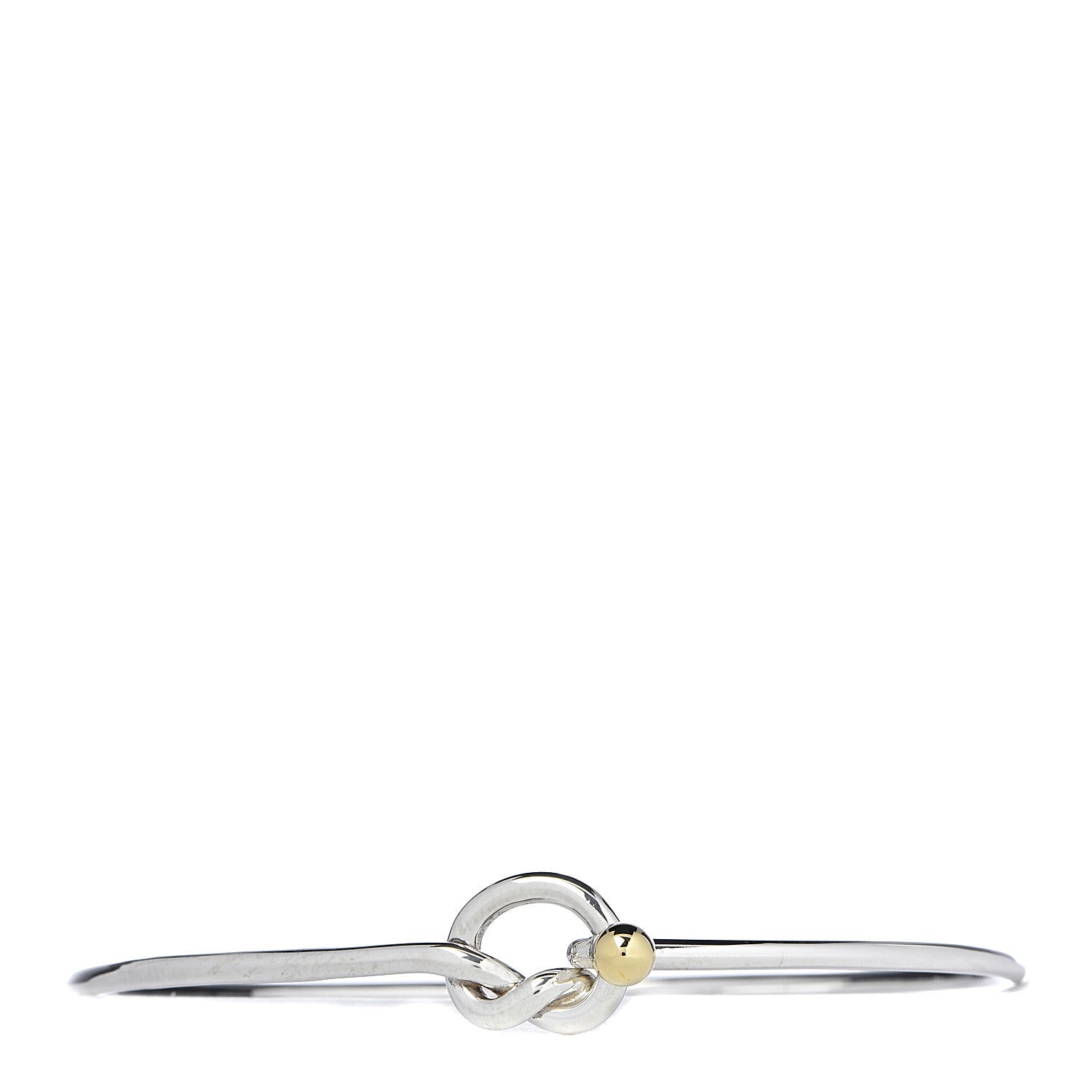 Tiffany Sterling Silver 18K Yellow Gold Knot Bracelet 1 of 4