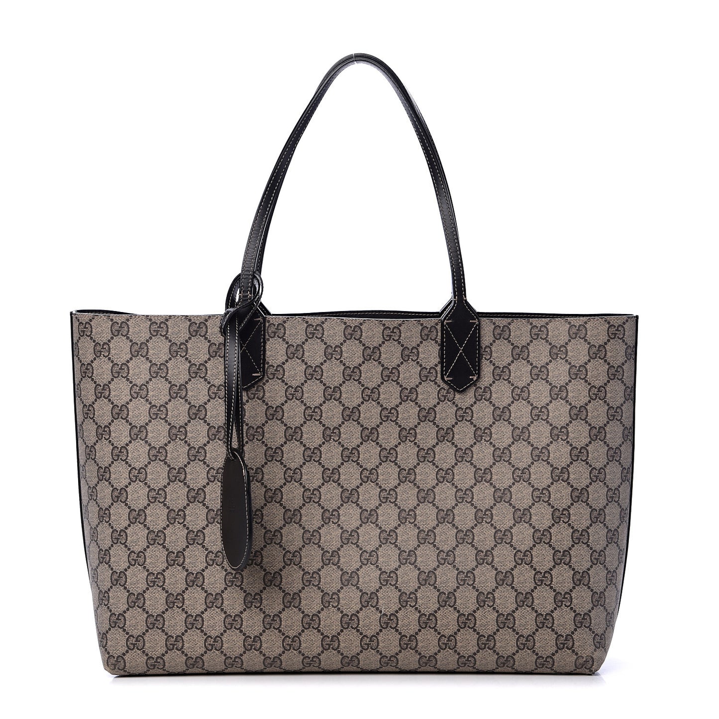 Calfskin GG Supreme Monogram Medium Reversible Tote Black
