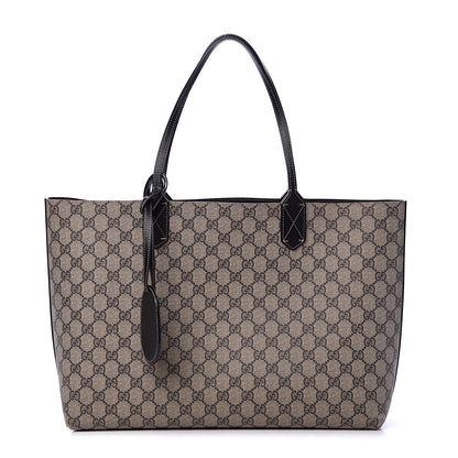 Gucci Calfskin GG Supreme Monogram Medium Reversible Tote Black 1 of 16