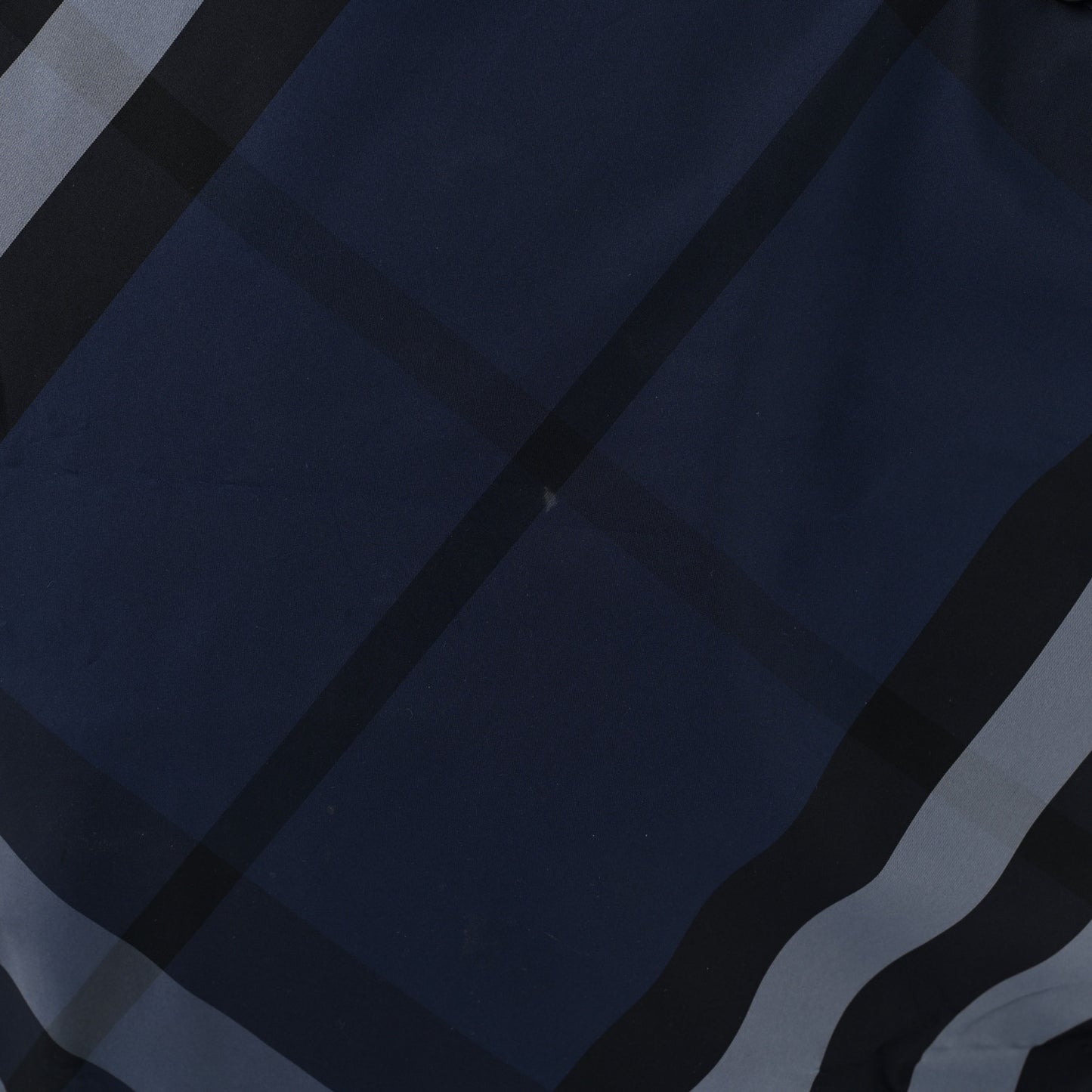 Nylon Check Small Buckleigh Packable Tote Navy Blue