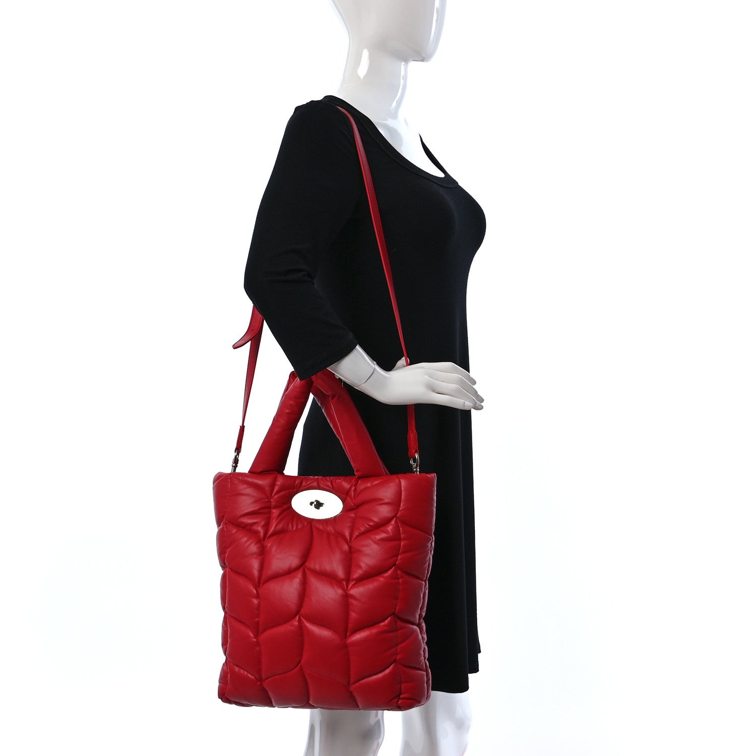 Mulberry Nappa Pillow Quilted Big Softie Tote Lancaster Red 3 of 8