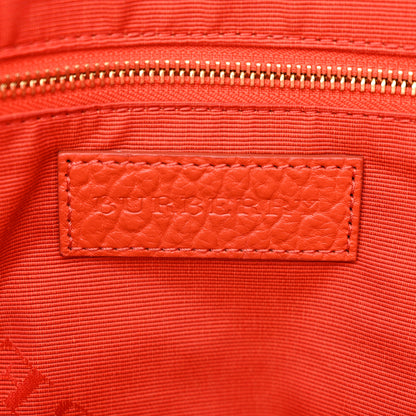 Burberry Heritage Grain Check Embossed Small Orchard Bowling Bag Orange 6 of 13