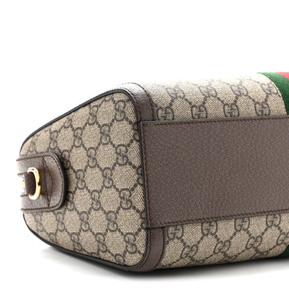 Gucci GG Supreme Monogram Web Medium Ophidia Boston Brown 9 of 10