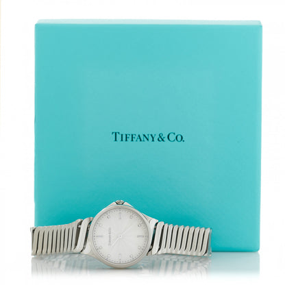 Tiffany Stainless Steel Diamond 28mm Metro 2-Hand Quartz Watch 5 of 5
