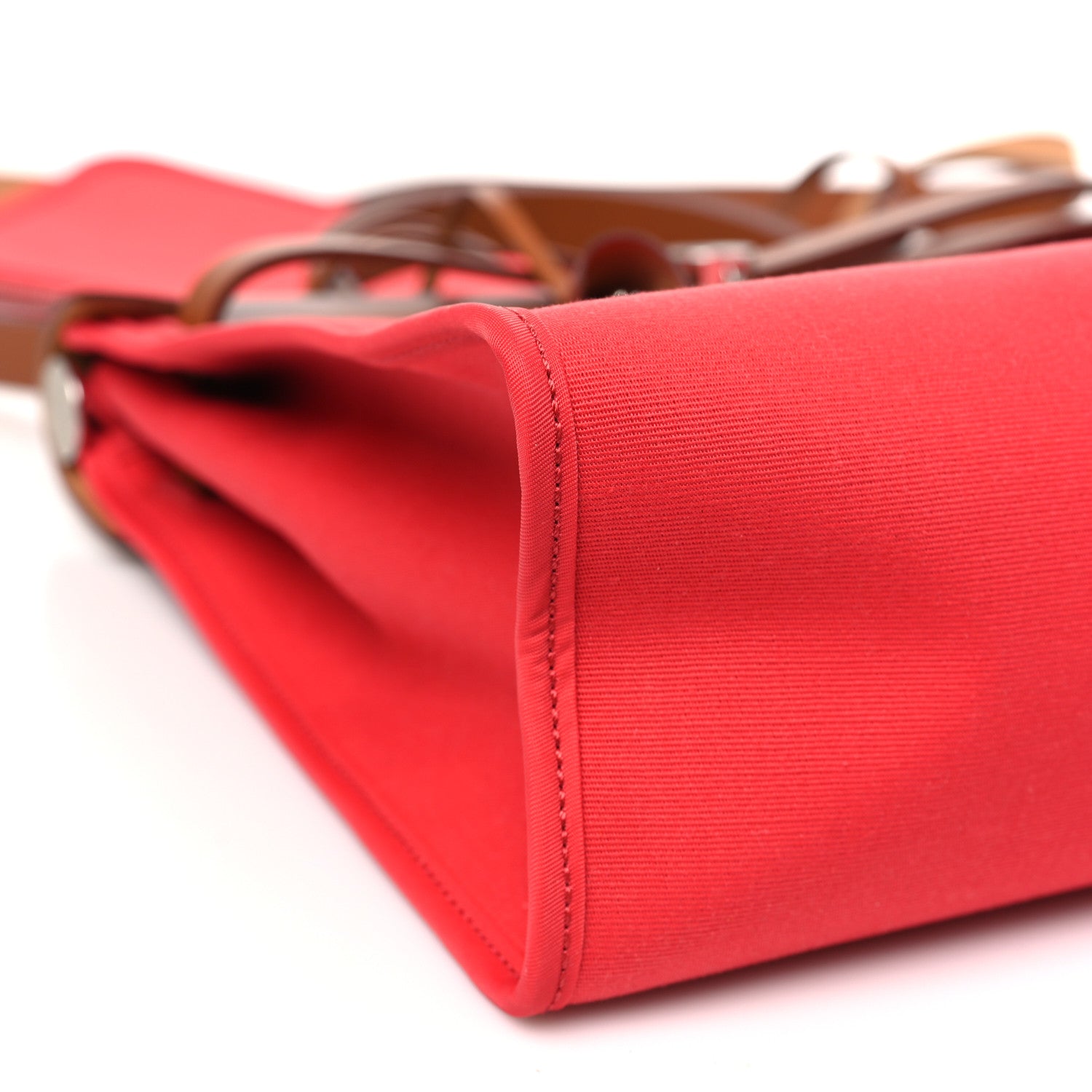 Hermes Vache Hunter Toile Herbag Zip 31 PM Rouge Tomate 9 of 10