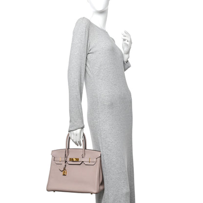 Hermes Taurillon Clemence Birkin 30 Glycine 2 of 11