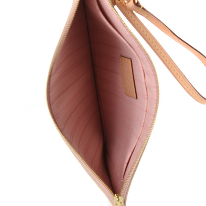 Louis Vuitton Damier Azur Neverfull MM GM Pochette Rose Ballerine 4 of 9