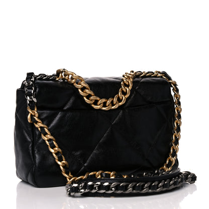 Chanel Goatskin Quilted Medium Chanel 19 Flap Black 3 of 10
