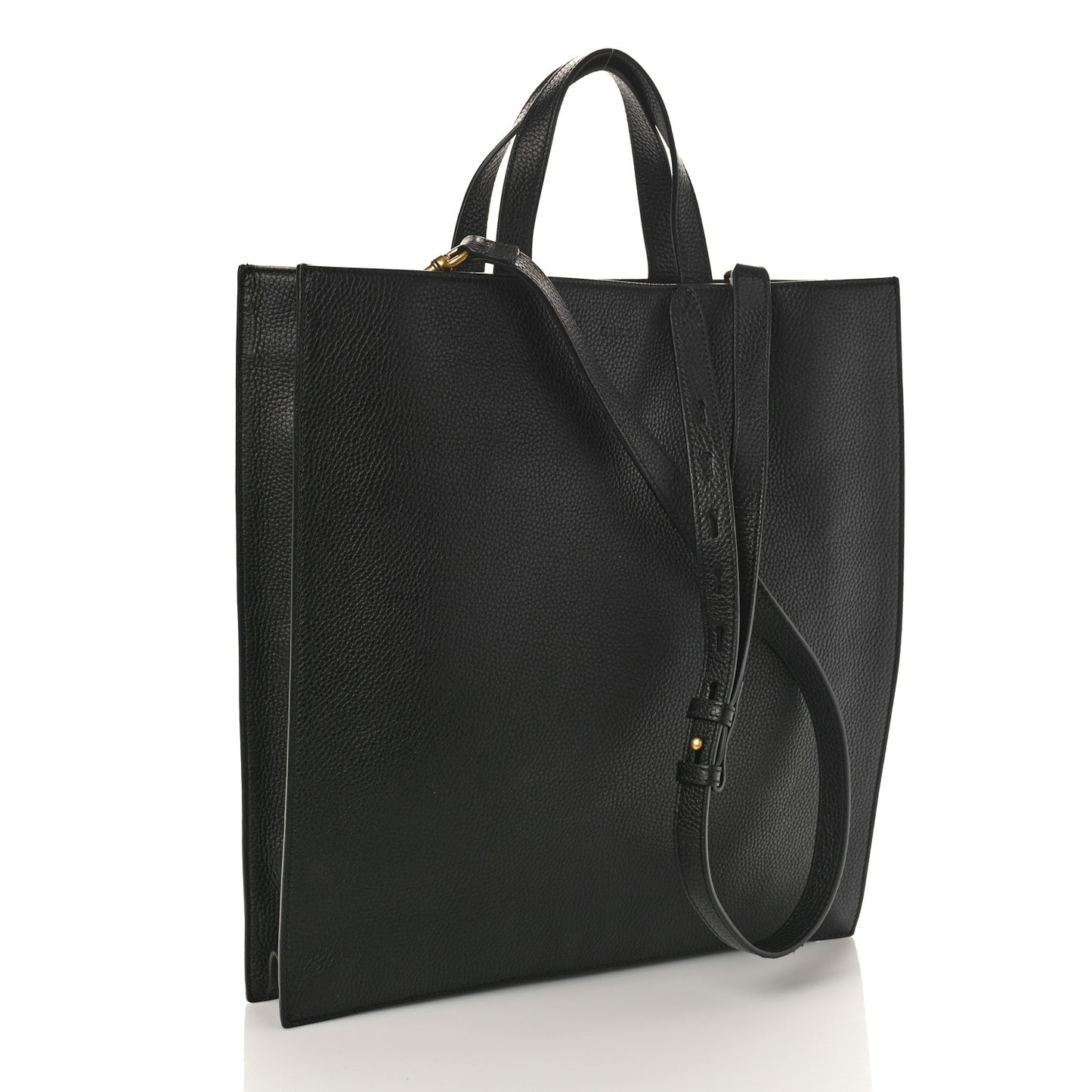 Calfskin Kingsnake Print Tote Black