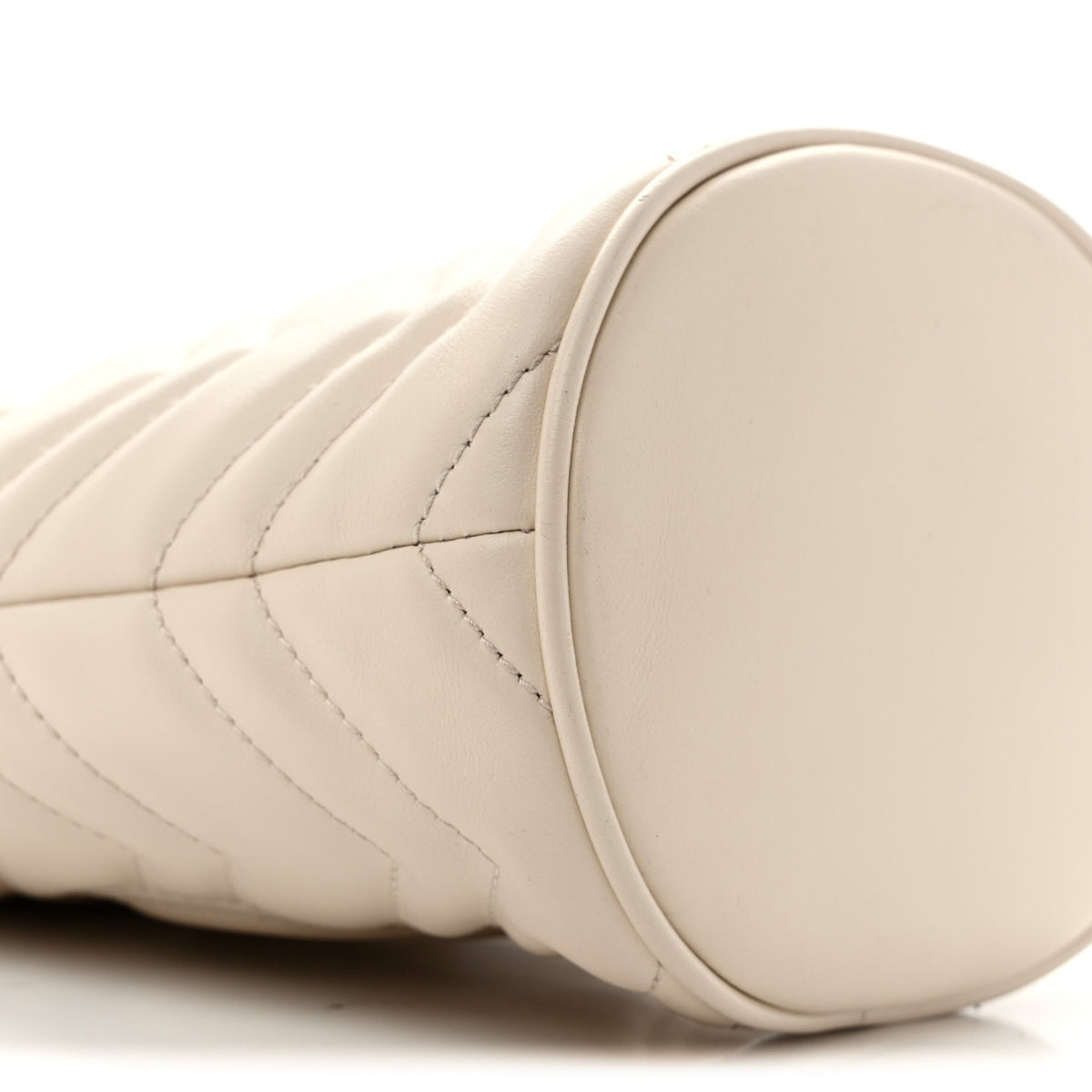 Gucci Calfskin Matelasse Mini GG Marmont 2.0 Bucket Bag White 9 of 13