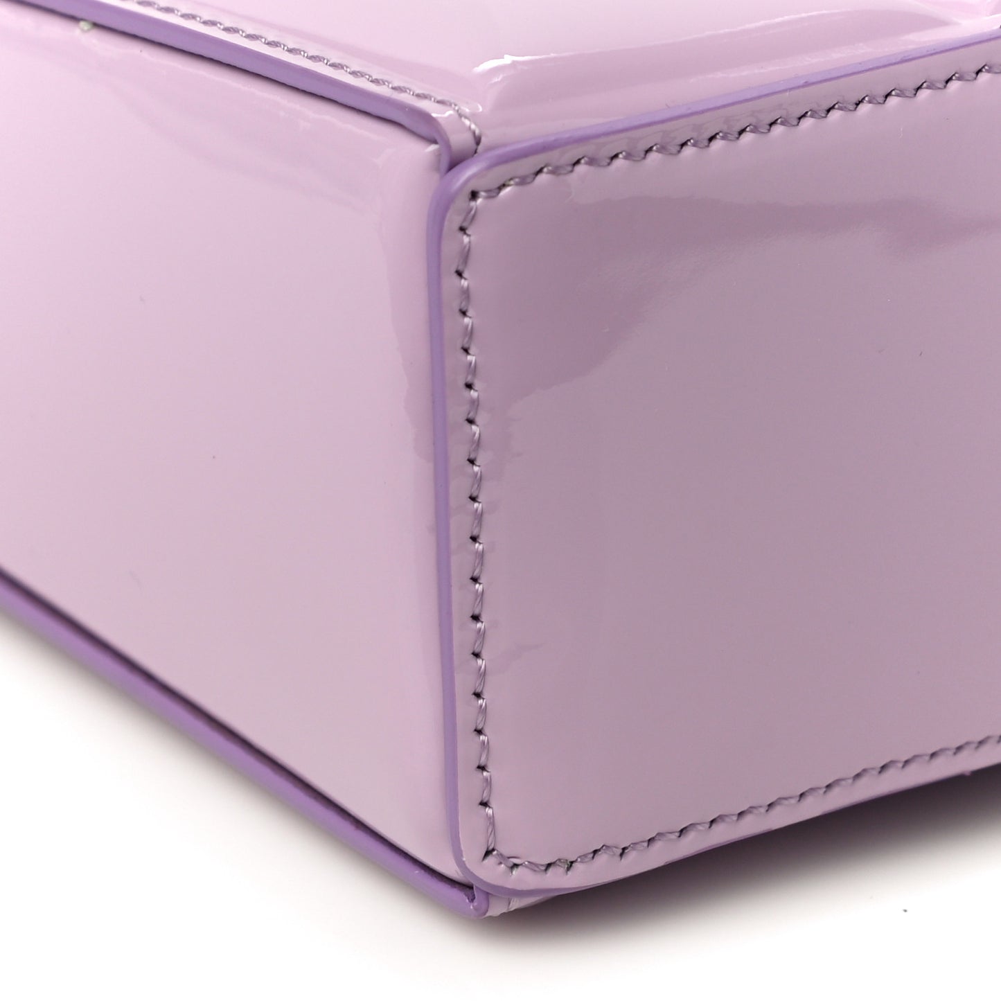 Patent Padded Small Cut Out Shoulder Bag Lilac