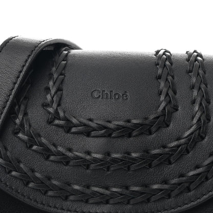 Chloe Calfskin Braided Mini Hudson Shoulder Bag Black 7 of 9