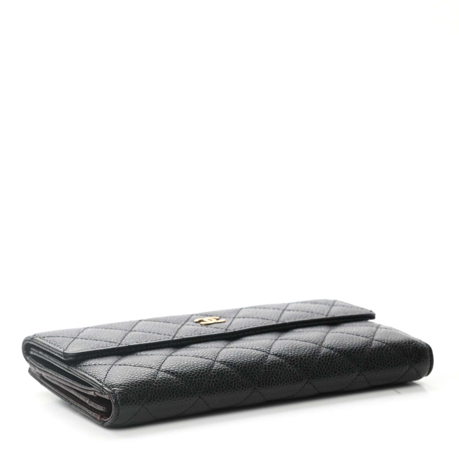 Chanel Caviar Quilted CC French Flap Wallet Black 4 of 9
