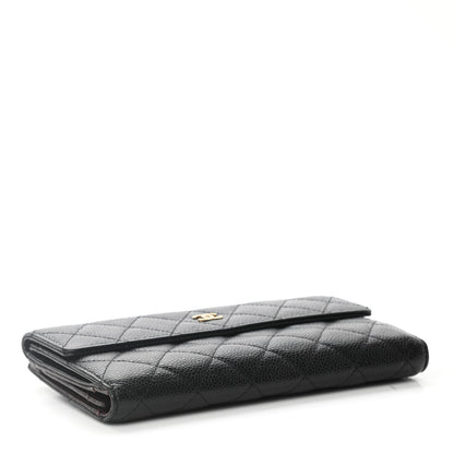 Chanel Caviar Quilted CC French Flap Wallet Black 4 of 9