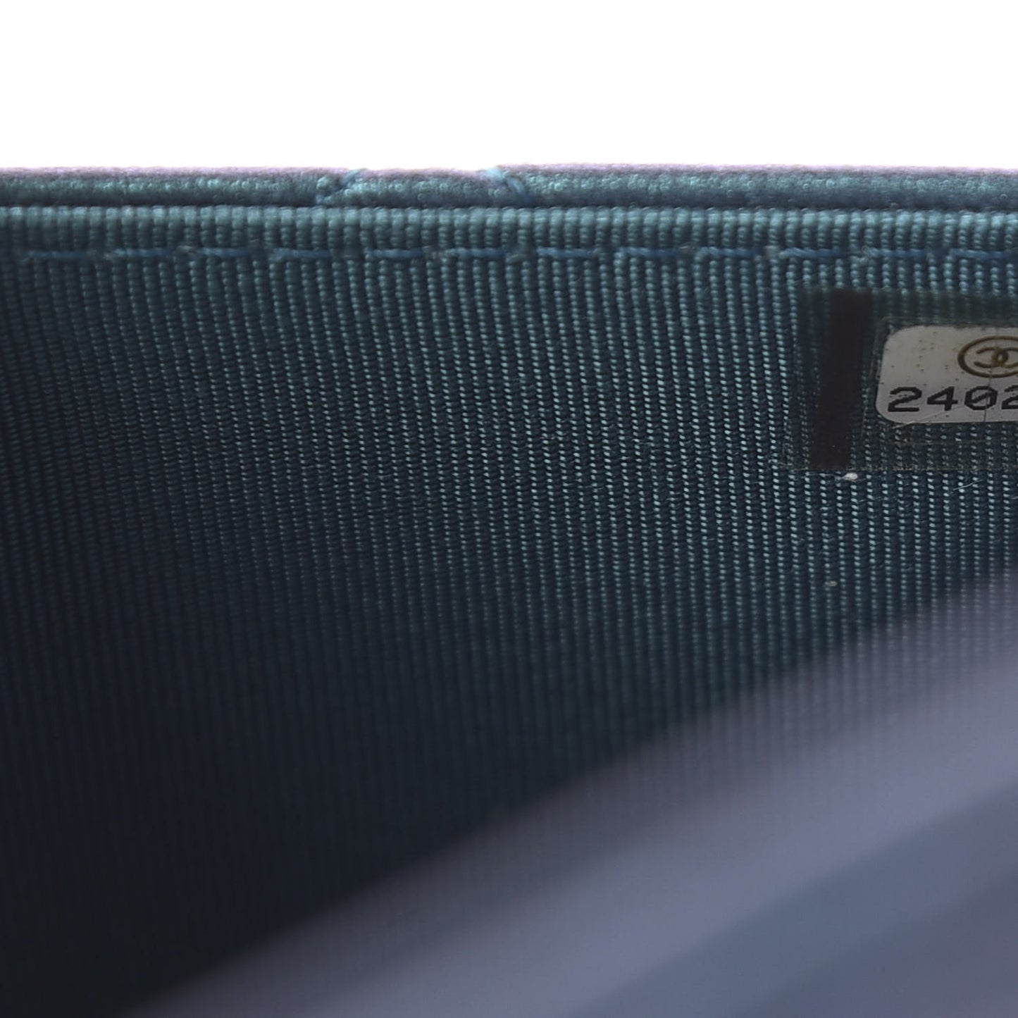 Metallic Lambskin Wallet On Chain WOC Turquoise
