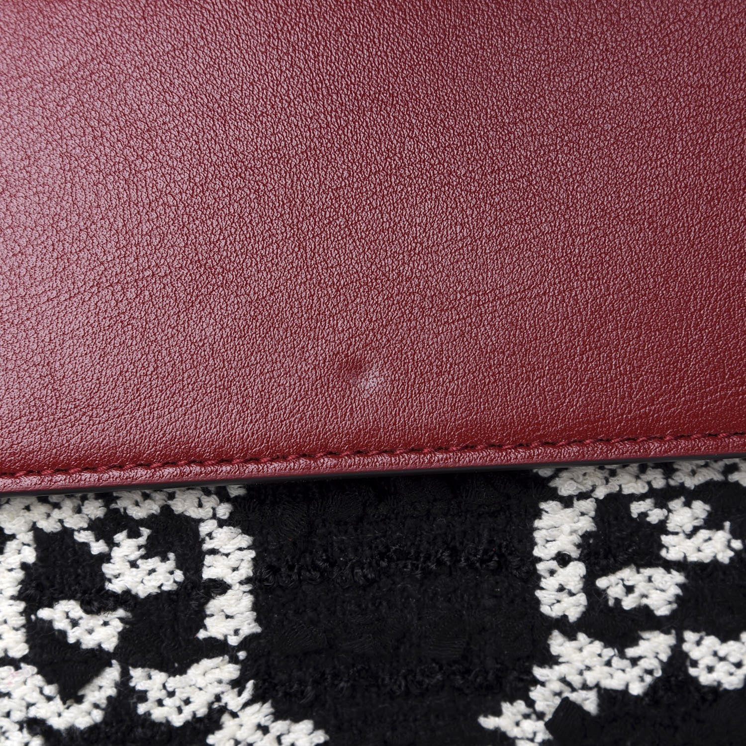 Gucci Tweed GG Monogram Small Dionysus Shoulder Bag Black White Romantic Cherry 7 of 12
